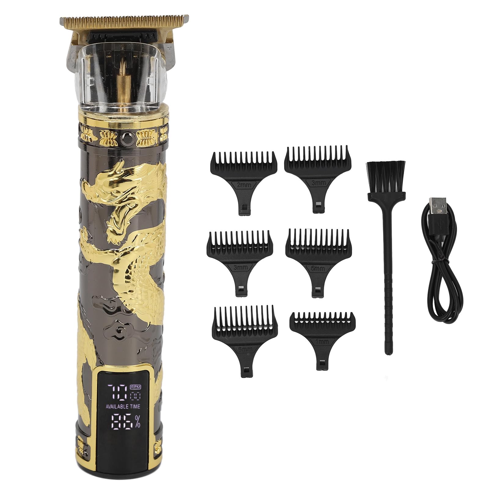 Set da Barba Ricaricabile Professionale Buachois Trimmer Capelli T-Blade Zero