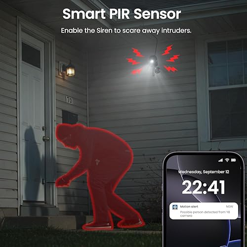 Miniatura 3 de Cámara solar para exteriores, inalámbrica, 2K, funciona con batería, cámaras exteriores para seguridad del hogar con detección de movimiento PIR,