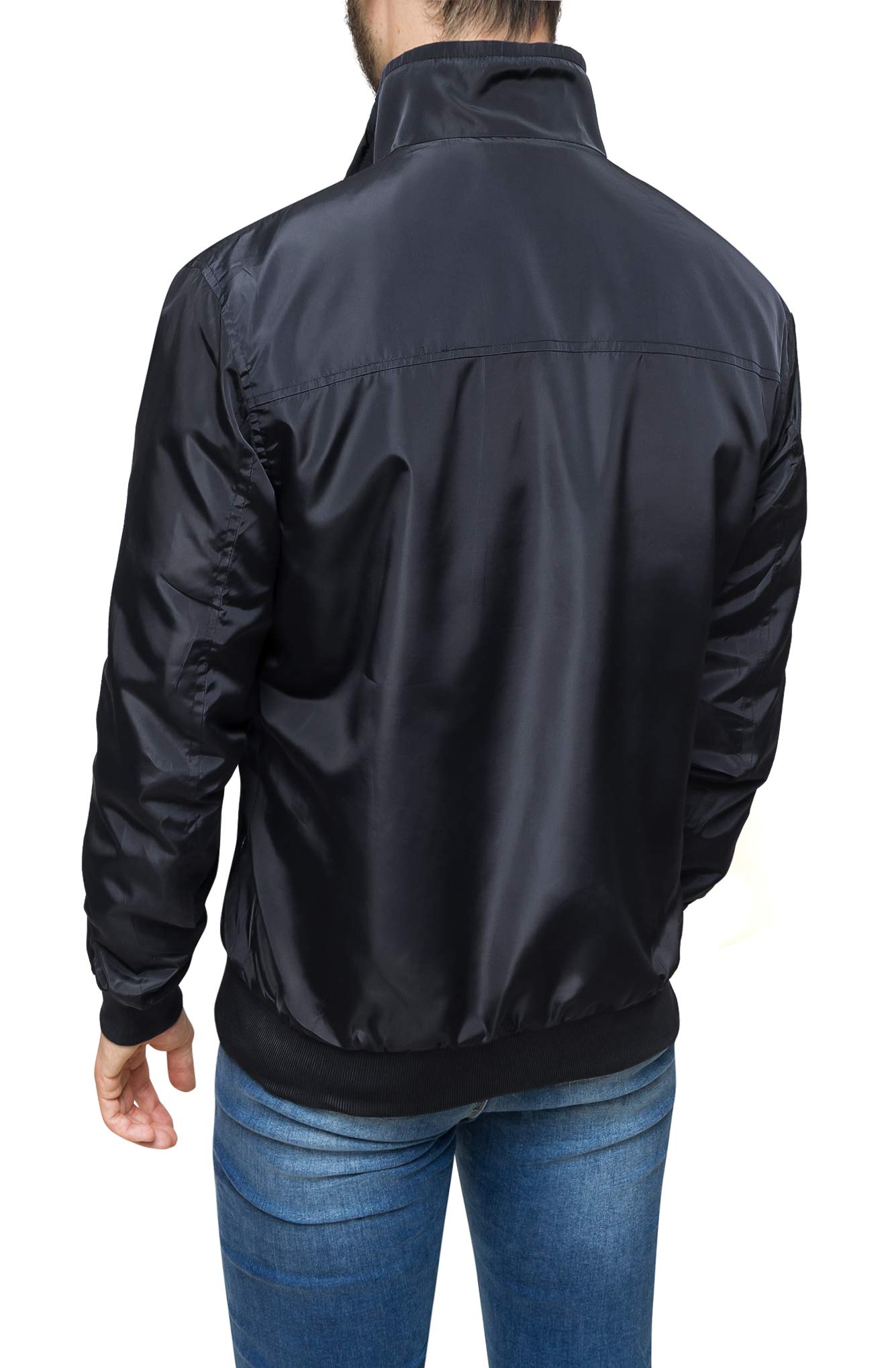 Evoga Giubbotto Giacca Uomo Codice Articolo 392115 Primavera Estate Slim Fit Tecnico Impermeabile Cerniera Manica Lunga Tasche Laterali con Zip Foderato Interno