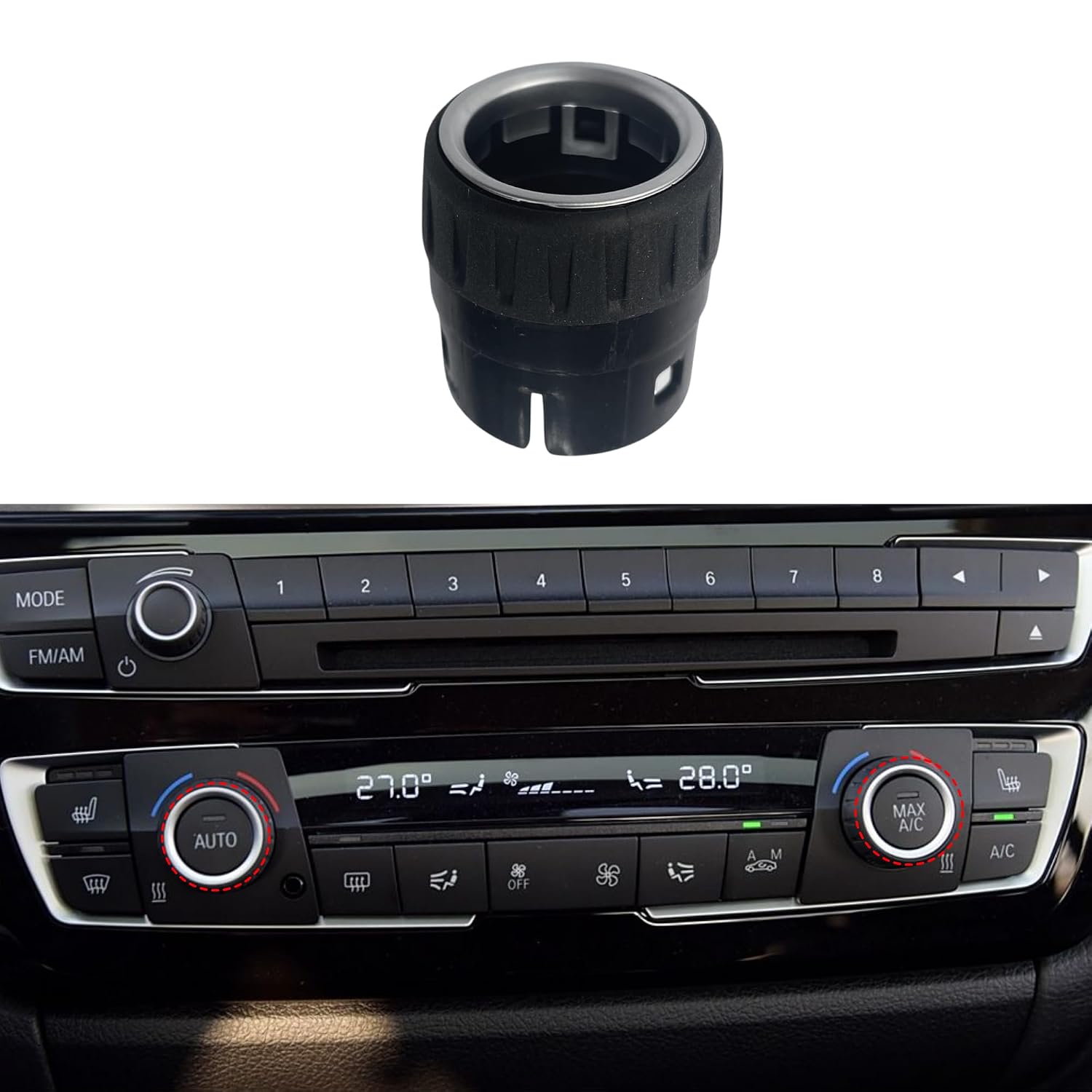 for BMW F30 A/C Climate Control Panel Fan Speed Button Replacement,Heater Climate Switch Button for BMW 1 Series F20/F21,2 Series F22/F23,3 Series F30/F31/F34/F35,4 Series F32/F33/F36