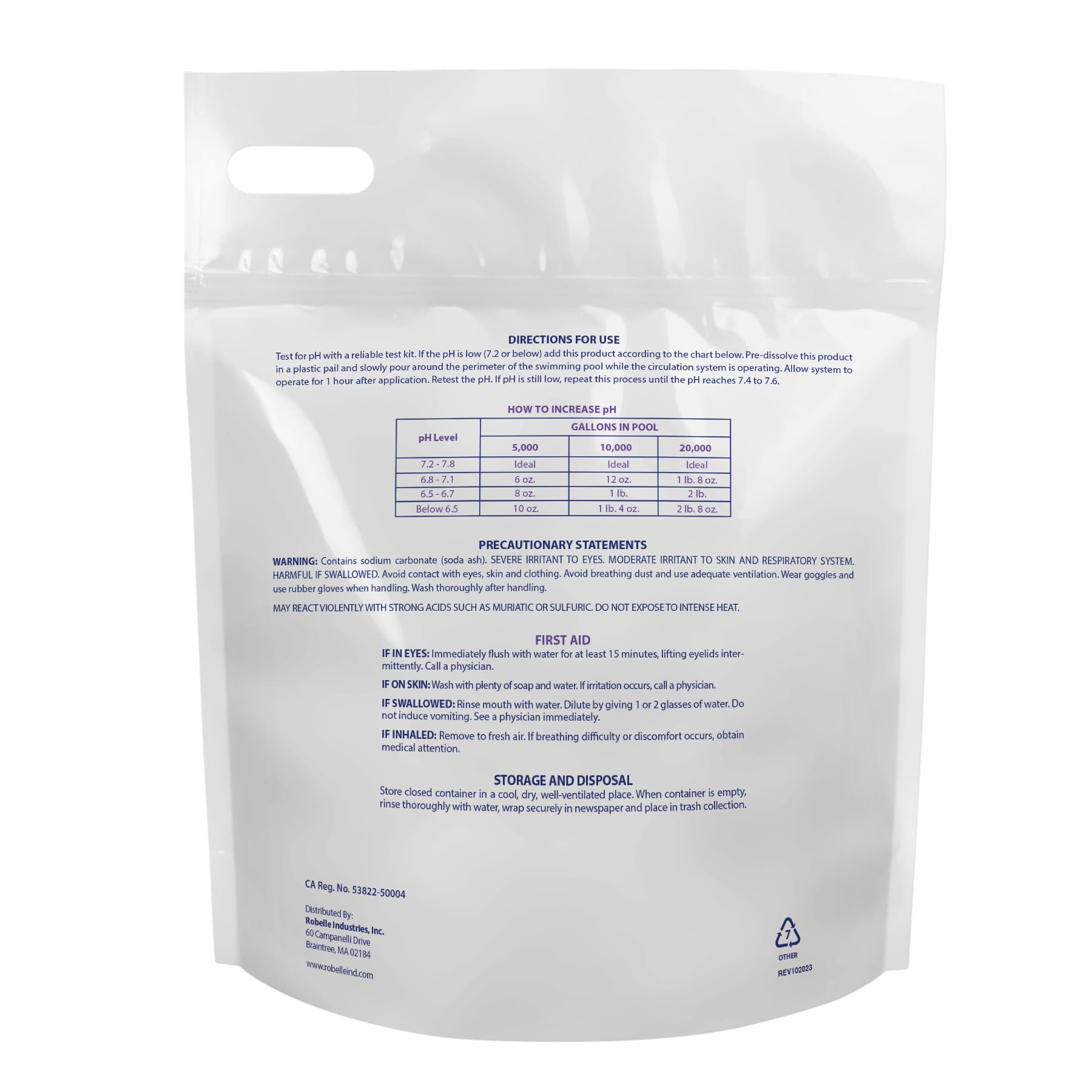 Robelle - Aumentador de pH para piscinas 2205B