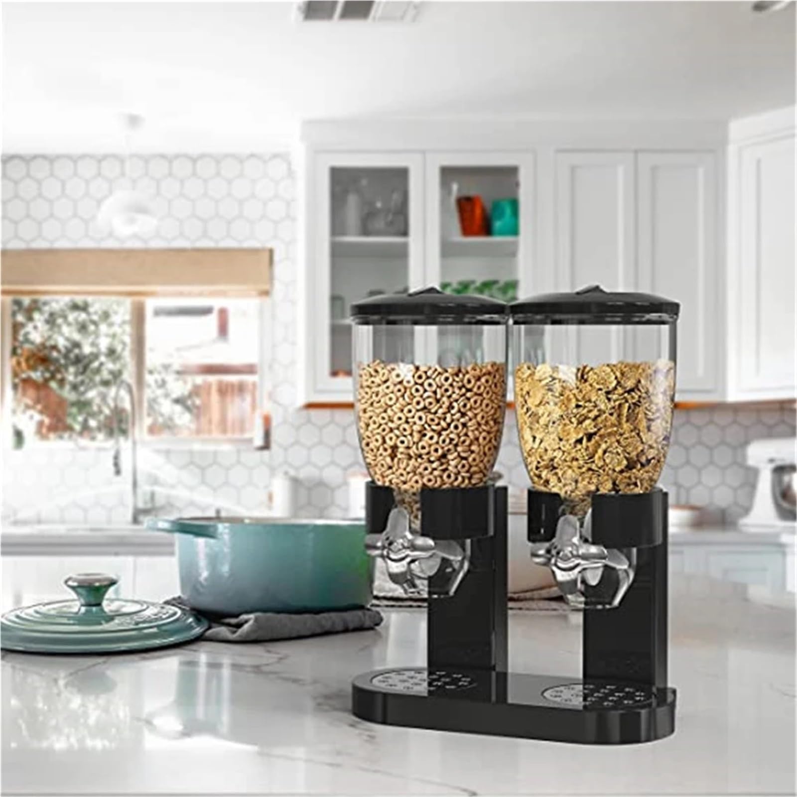 Contenitori for la conservazione degli alimenti di grande capacità for dei cereali for da cucina Per Cereali(Black 2L)