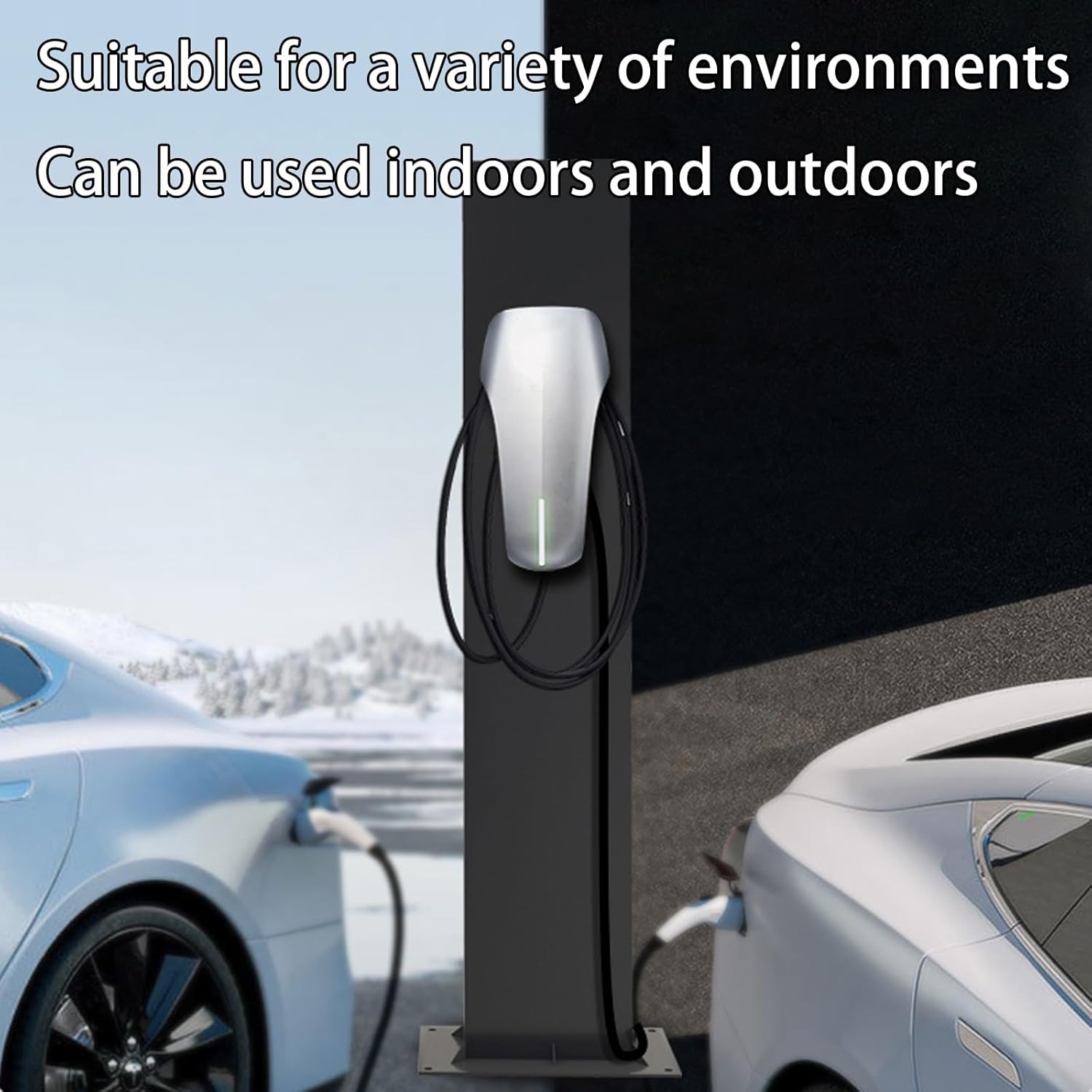 Outdoor EV Charger Pedestal, Electric Vehicle Charging Station Column, Charging Pillar for New Energy Vehicles, Durable EV Charging Enclosure, Weatherproof Charge Stand