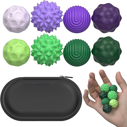 Miniatura 41 de Bolas magnéticas de silicona para ansiedad, 8 unidades, texturas de atracción, bola sensorial con carcasa de silicona para adultos, escritorio