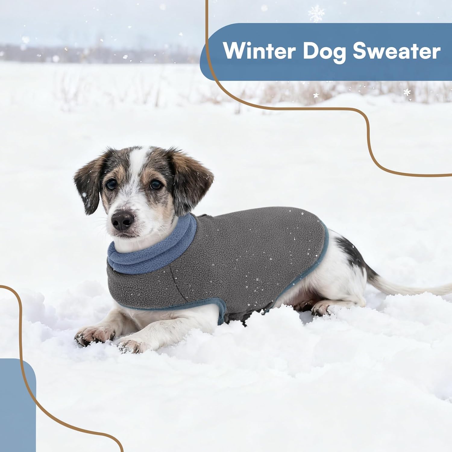 Queenmore Dog Sweater,Soft Fleece Vest Pullover Dogs Jacket with Elastic Stretchable,Warm Winter Dog Coats Cold Weather Doggy Dachshund Sweaters for Small Dogs Cats Boy or Girl (Grey, XS)