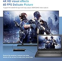 Vista 7 de Tarjeta de captura, 4K HDMI Audio Video Capture Card con Loop-Out, 1080P 60FPS juego Live Streaming Caputre Dispositivo para Nintendo SwitchPS4Xbox