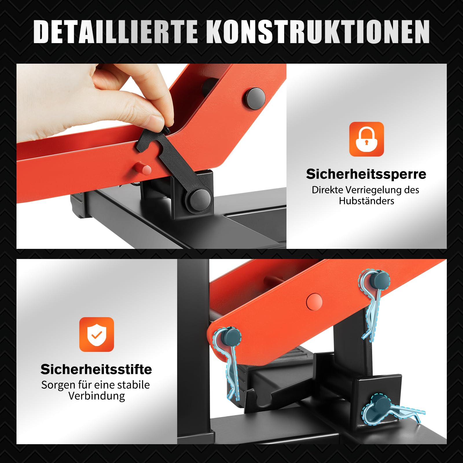Hydraulischer Motorrad Ständer Profi Motorrad Hebebühne Höhenverstellbar Motorradheber Hubständer für Motocross, Dirt Bike, Enduro, Max Belastung 400kg Motorrad Aufbockständer