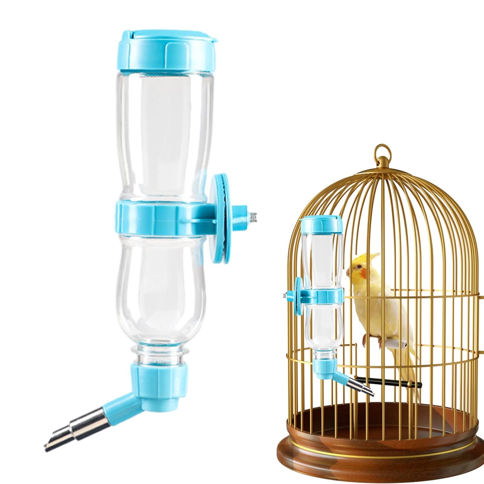 Automatic Bird Water Dispenser - 280ML No-Mess Drinker For Parrots, Budgies, Cockatiels & Small Pets