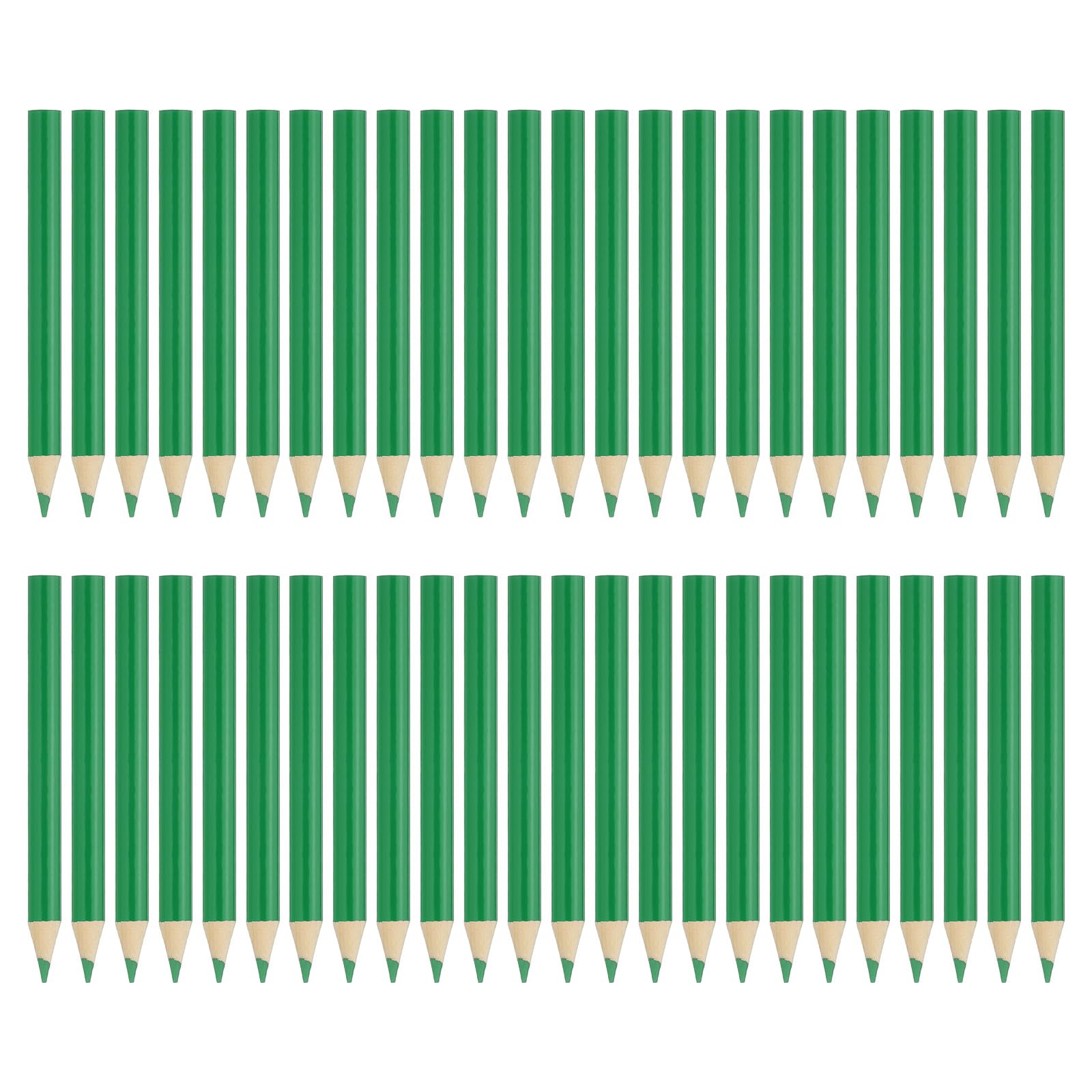 PATIKIL Fruit Green Colored Pencils Set,48 Pcs Oil Color Pencils Wooden 3.5inch Coloring Drawing Half Pencils for Artists Art Painting