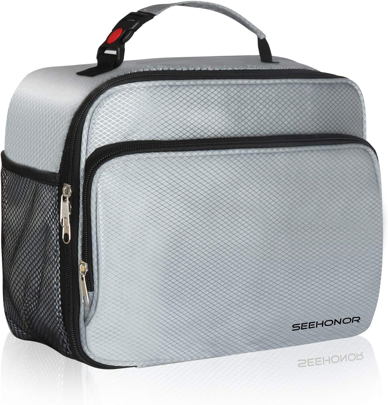 SEEHONOR Large Capacity Insulated Lunch Box, Thermal Durable Reusable Lunch Bag Lunch Tote Bag Bento Bag Soft Bag