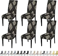 Vista 131 de JQinHome 6 fundas protectoras para sillas de comedor, de alta elasticidad, extraíbles y lavables, para el hogar, fiesta, hotel, ceremonia de boda