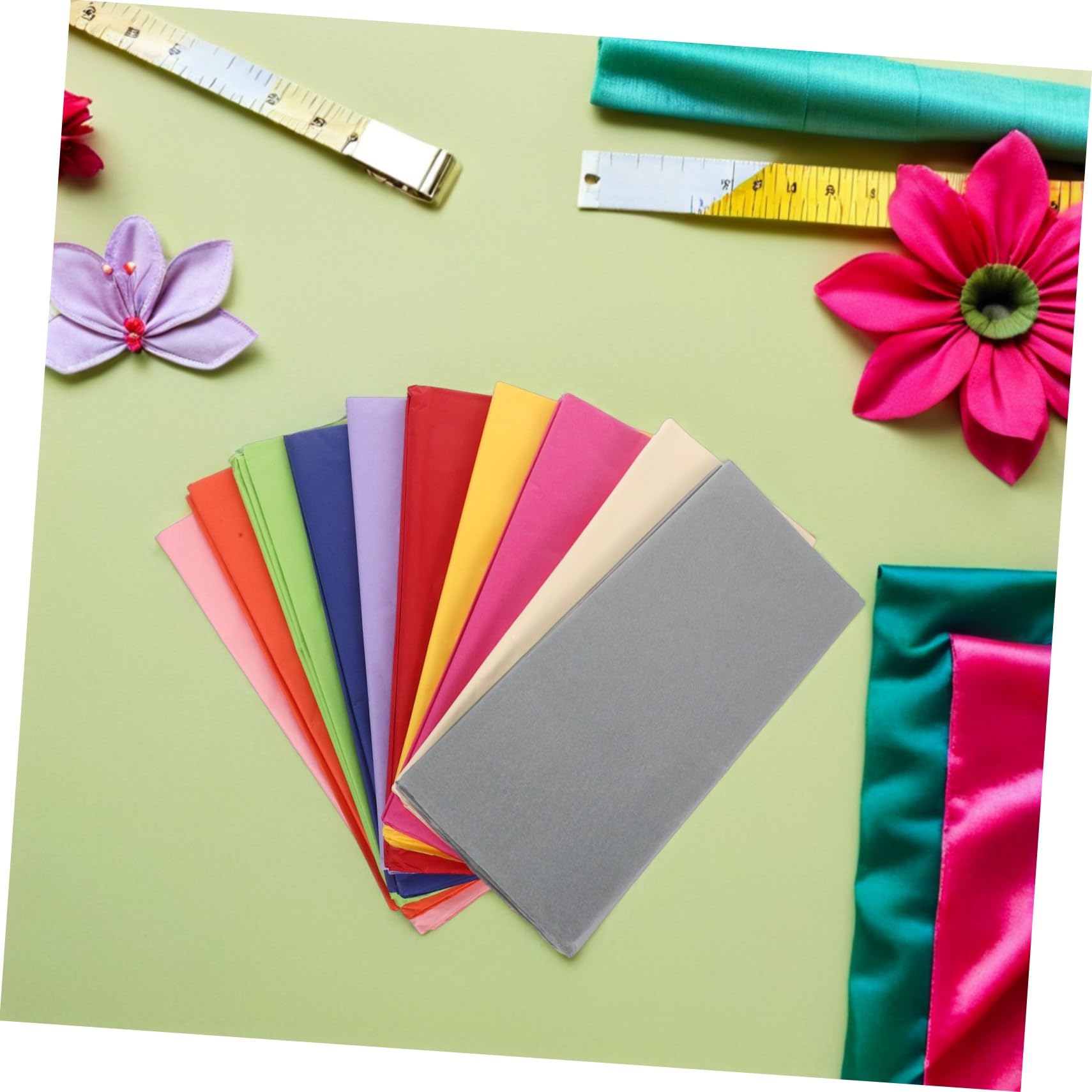 FRCOLOR 100pezzi Carta Velina Colorata per Origami Bouquet Floreali Ragazzo Ragazza e Adulti per Imballaggi e Progetti Fai da Te