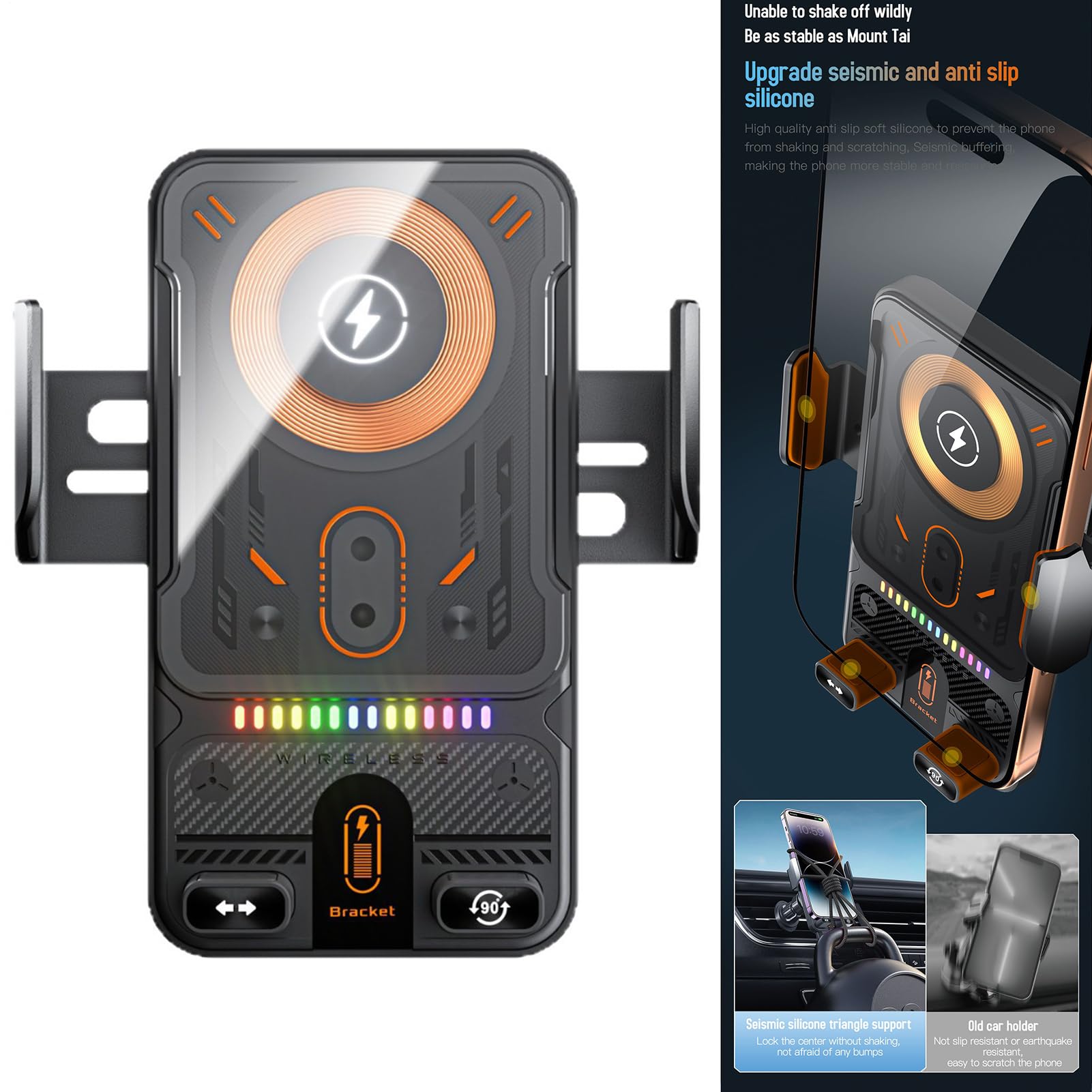Caricatore da auto wireless 15W per auto a ricarica rapida