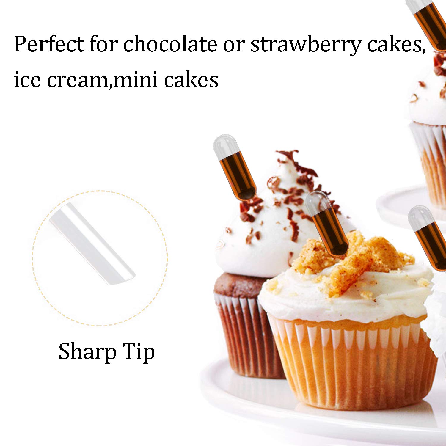 LanMa 350 PCS Cupcake Pipettes 4mL Plastic Transfer Pipettes Plastic Droppers for Strawberries Chocolate Ice Cream Mini Dropper: Industrial & Scientific
