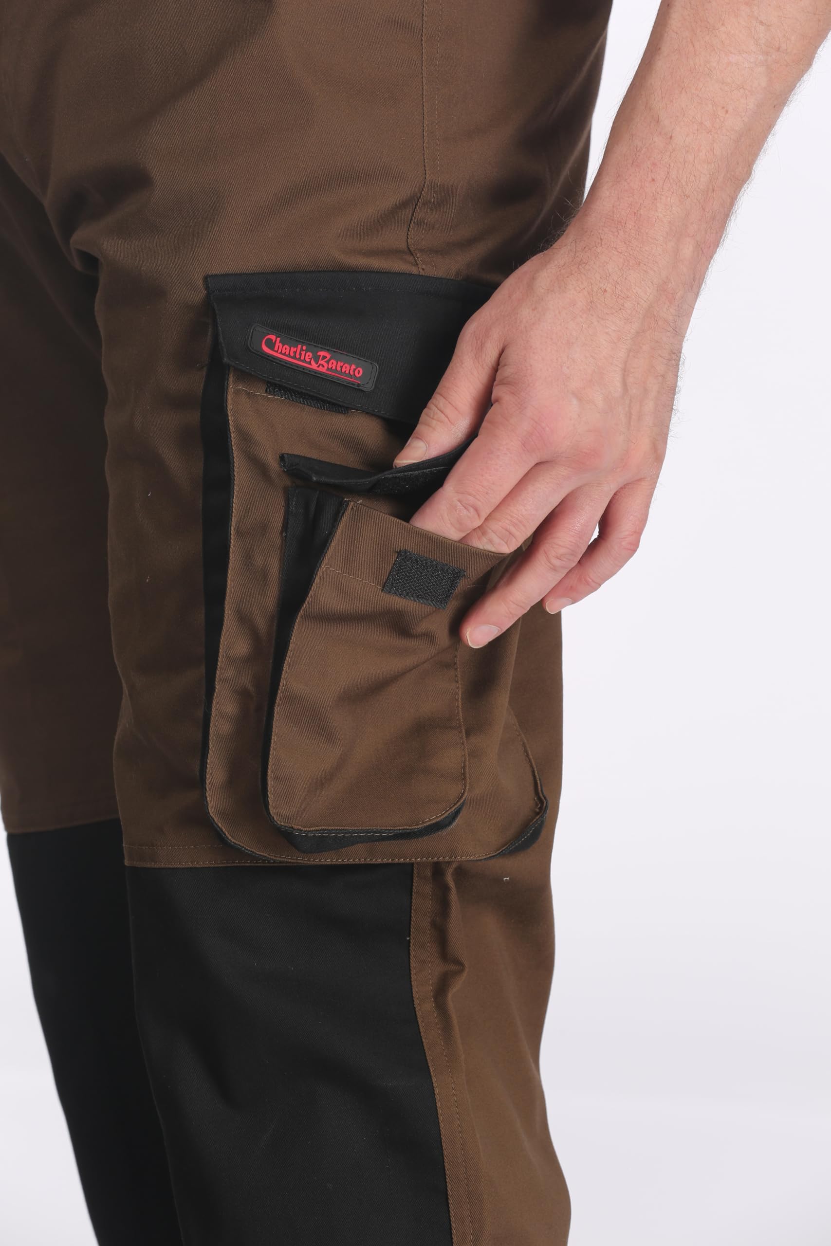 Arbeitslatzhose Profi, Charlie Barato®, braun/schwarz