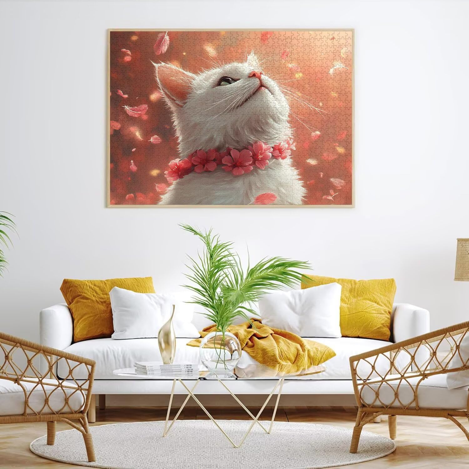 Puzzle 2000 Pieces Chats Puzzle Adulte 99x70cm, Plumes, n-523