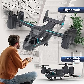 Helicopter Remote Control, LM19 Ospery Military RC Helicopter with Live Camera for Military Fans, Flying and Land Gliding Mode, One Key take Off/Landing, Remote Control Helicopter for Adults 14+