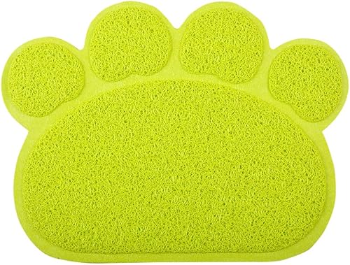 Miniatura 10 de Alfombrilla para caja de arena para gatos en forma de pata, 10 colores disponibles, 15.75 x 11.75 pulgadas (carbón)