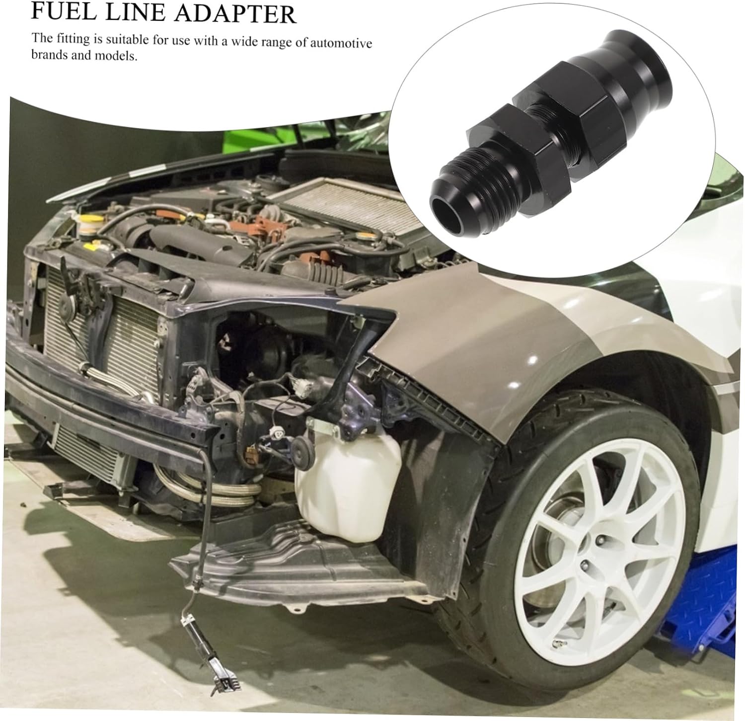 Gatuida Fuel Line Connector Adapter Fitting Durable Car Fuel Line Adapter Easy Installation Secure Stable