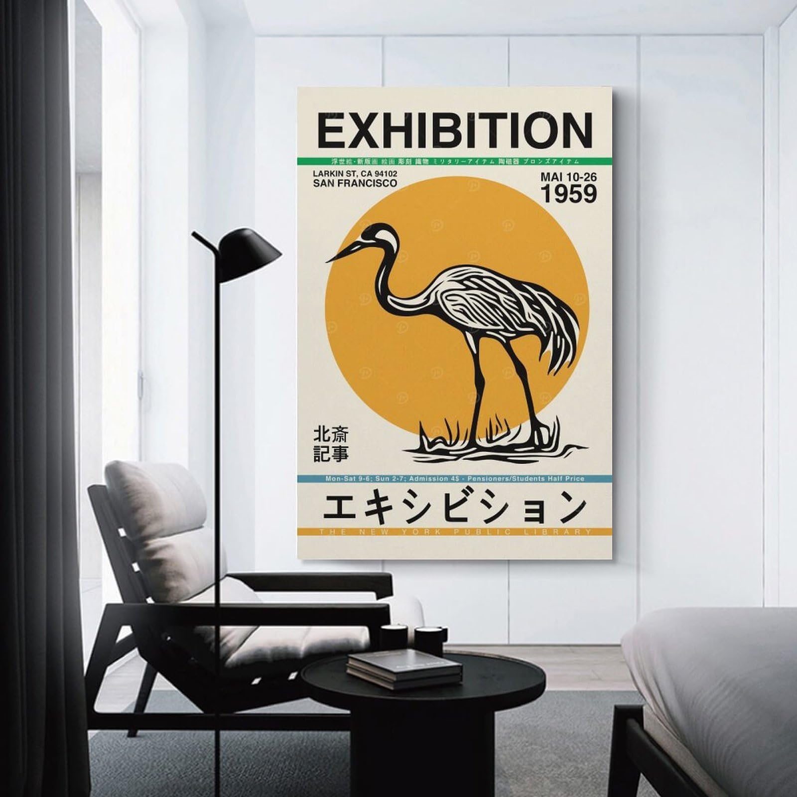 Junmoney Room Decor Wall Art Japanese Exhibition, 24x36inch(60x90cm), for Gallery Wall Layouts in Home Or Office, Home Wall Art for Statement Displays