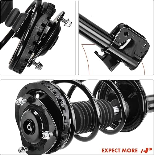 Miniatura 7 de A-Premium Par trasero (2) Conjunto completo de amortiguador y muelle helicoidal compatible con Subaru Impreza 2002 2003, lado del conductor y del