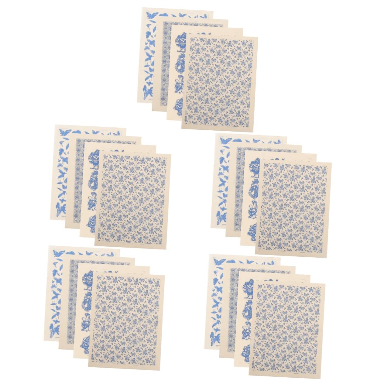 EXCEART 20feuilles Papier De Décoratif De Décalcomanie Céramique Couleur Émail pour Découpes Personnalisables Et