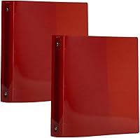 Vista 108 de JAM PAPER - Carpetas de plástico de 1 pulgada - Carpetas de 3 anillas surtidas (rojo, azul, verde y naranja) - Paquete de 4