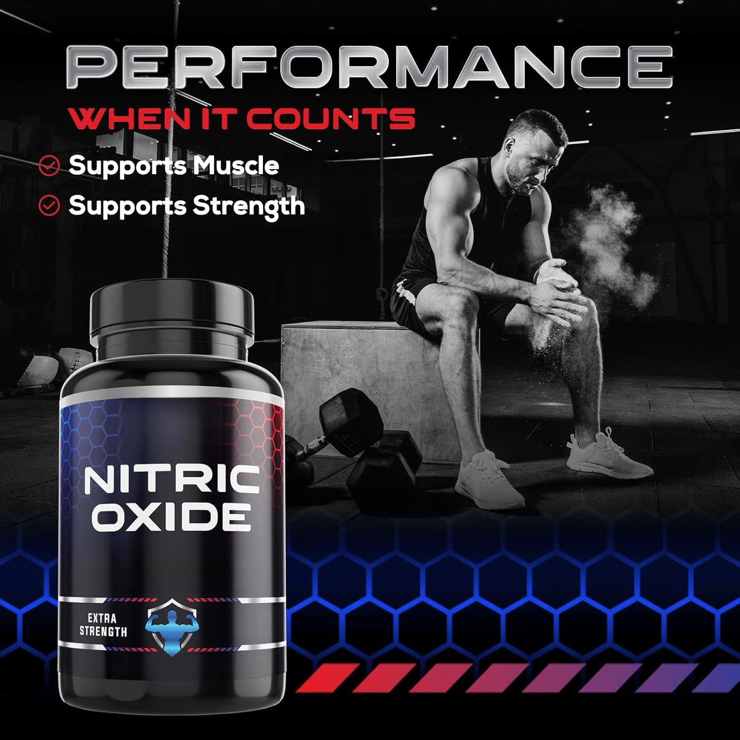 Potenciador de óxido nítrico súper potente - Energía natural y soporte muscular - Alivia el dolor del entrenamiento - Pre-entrenamiento avanzado para hombres y mujeres