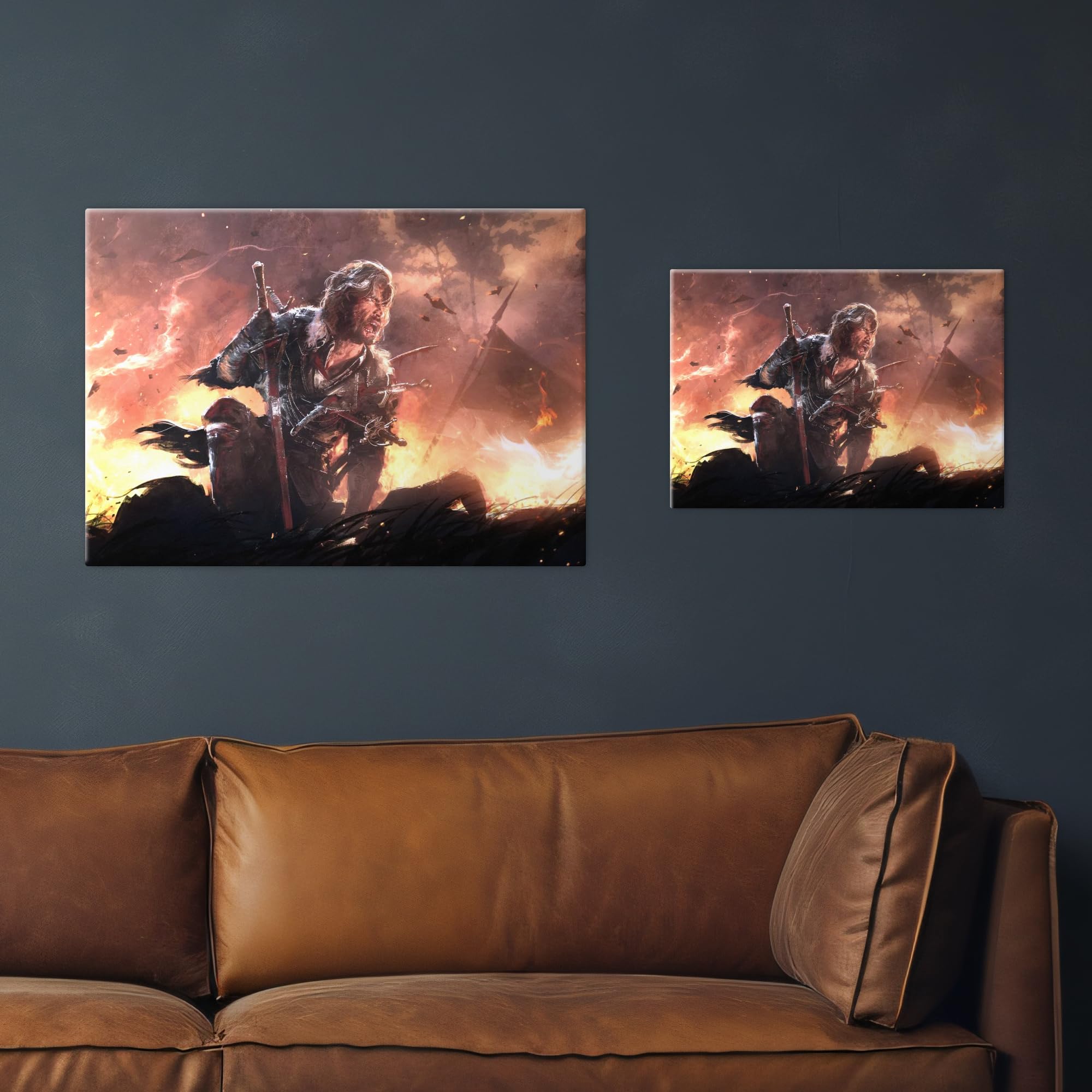 Displate Officiel Clair Obscur: Expedition 33 Poster - Verso in Battle - Métallique Fixation Magnétique Licence Officielle Image Affiche de Haute Qualité 45 cm x 32 cm