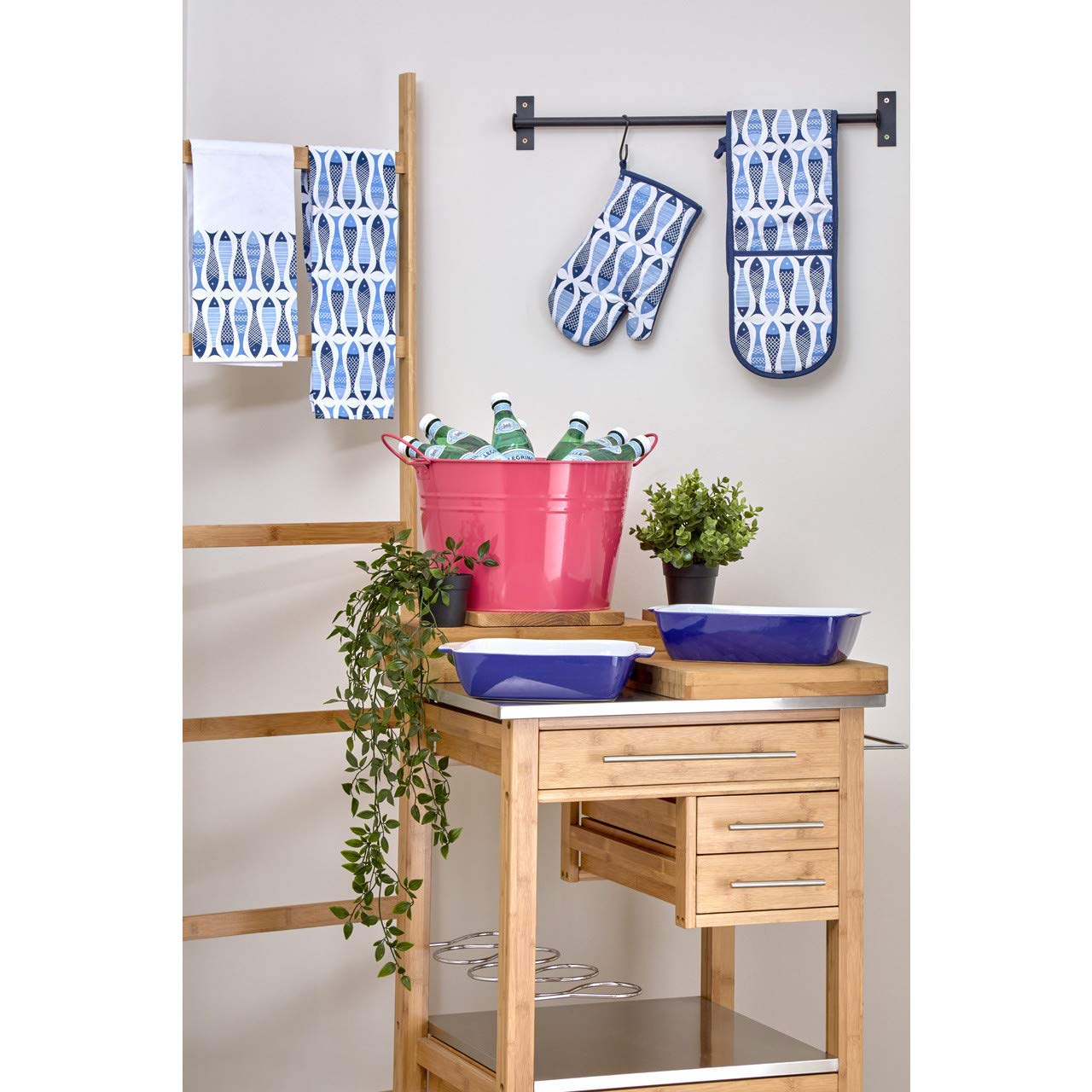 Premier Housewares Carrello da Cucina, Legno, Naturale, 50 x 60 x 87 cm