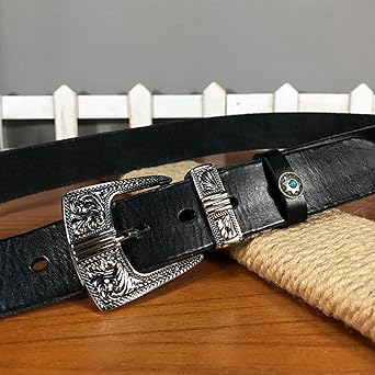 2 Fibbie Per Cintura Western 30mm - Vintage In Lega Per Stile Cowboy - Foto 12