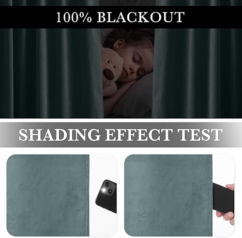 Miniatura 315 de RYB HOME - Cortinas de terciopelo beige, cortinas decorativas resistentes con pestaña trasera, cubierta de privacidad para oscurecer habitación