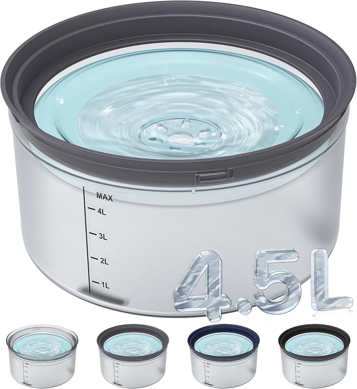 Tigela de Água para Cães Decflow com Disco Flutuante, Controle de Respingo e 4,5 L