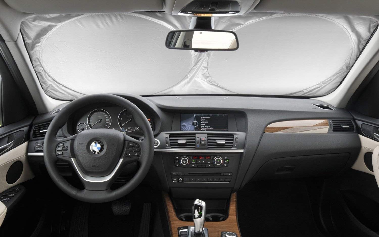 PopUp Windshield Sunshade Ultimate Auto Protector - Drastically Reduces Dashboard Temperatures - Protect Your Loved Ones with Our Shade - Will Keep Your Auto Cool and Damage Free