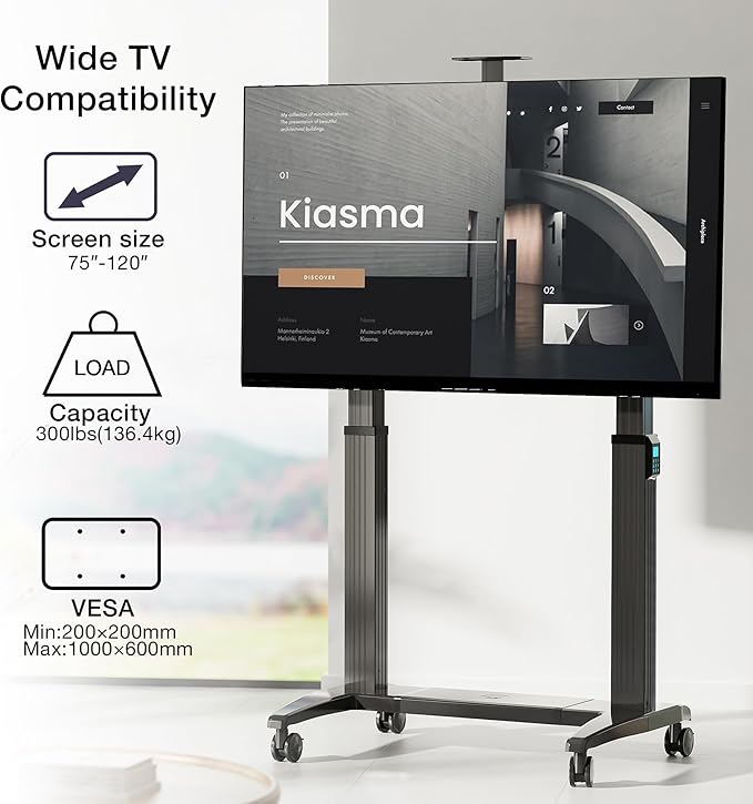 Soporte Móvil Motorizado NB ERGONOMIC A80 para TV hasta 120" miniatura 2