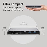 Vista 5 de Kensington SD2480T Thunderbolt 3 y USB-C Dual 4K Estación de acoplamiento con lector de tarjetas PD, SD y Micro SD de 60 W, para Windows y MacBooks