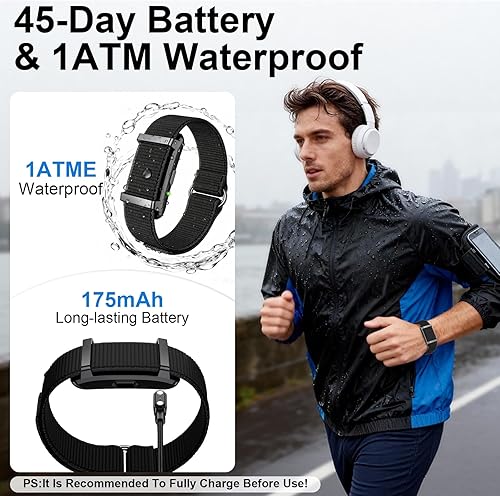 Miniatura 3 de Pulsera inteligente de seguimiento de actividad física para hombres y mujeres, reloj inteligente 24/7, monitor HRV de ritmo cardíaco, sueño y