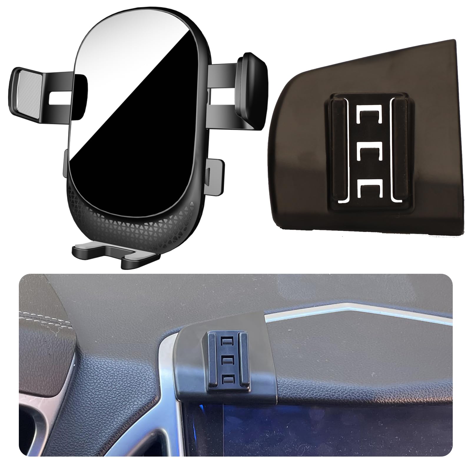 MikeHam Car Phone Holder for Cadillac SRX Auto Accessories [Only for 2013-2016 SRX] [Auto Lock Hands Free Cell Phone Mount Car fits for iPhone & All