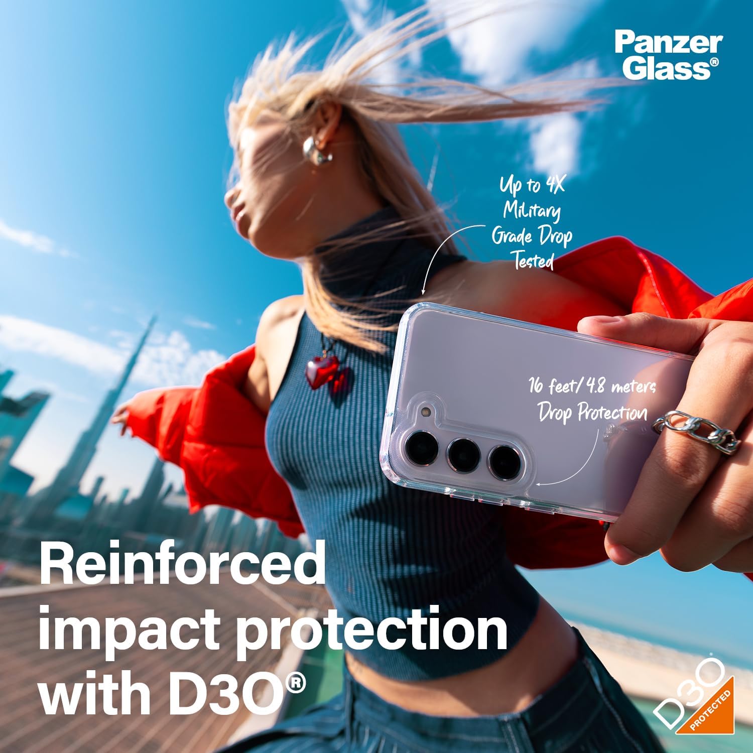 PanzerGlass™ Samsung Galaxy A55 HardCase D3O - Ultimate Defense, Sustainable Protector