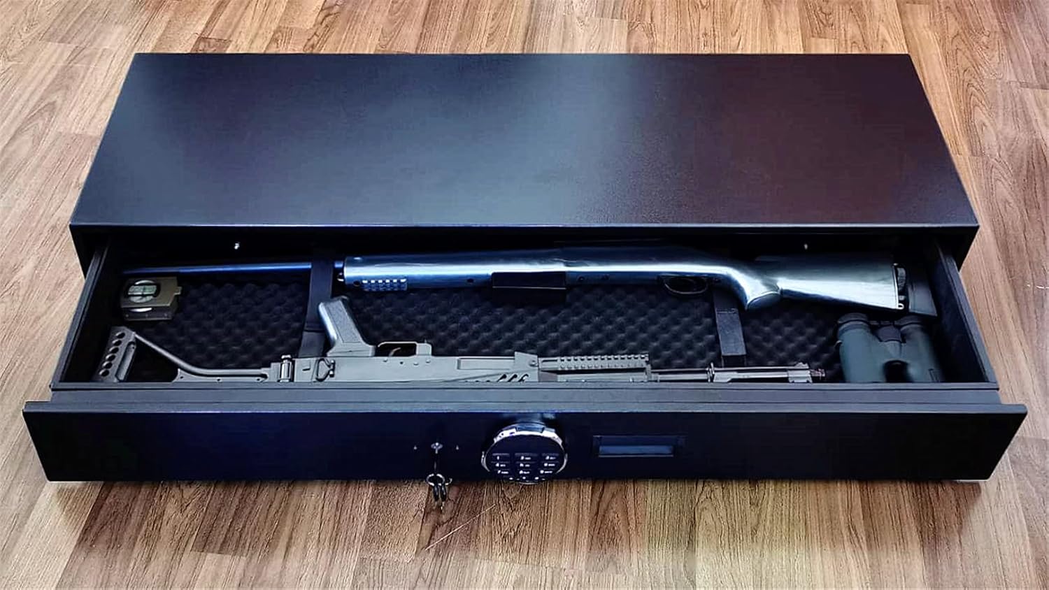 Extra Large Under Bed Safe, Heavy Duty Rapid Gun Storage Safe Drawer Safe for AR Rifle Ammo Pistol Accessories for Home and Vehicle