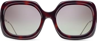 ماتسودا M2035 نظارات شمسية مربعة كبيرة الحجم في DEM Demi Brown Tortoise مع عدسة مرآة فضية متدرجة باللون البني