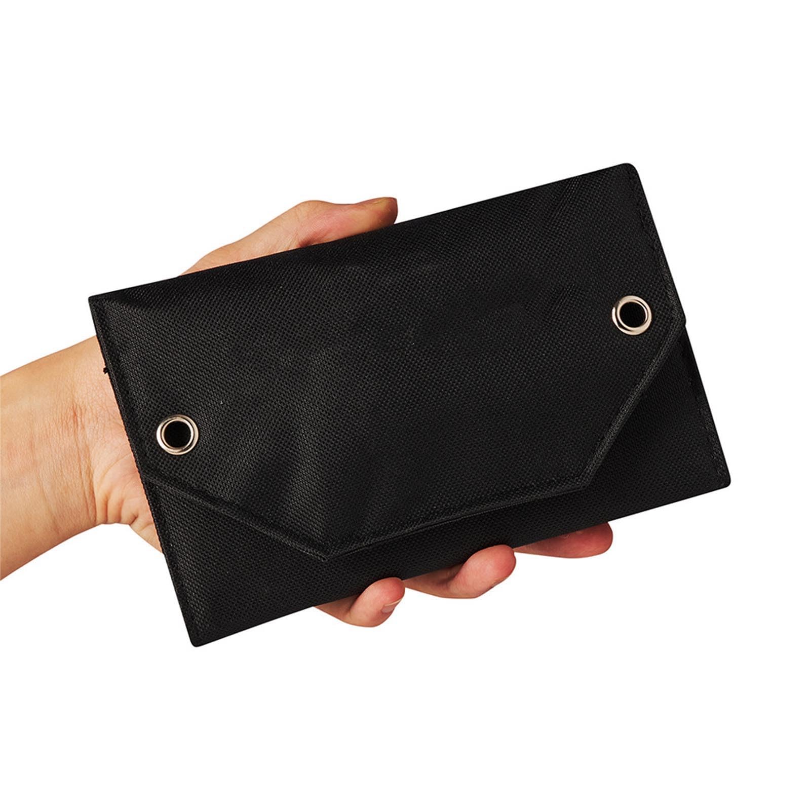 Solar Charger Power Bank IP67 5V 3A 21W Cargador de Panel Solar Plegable Portátil Panel de Emergencia de ETFE ETFE, para Teléfonos Móvil (SPB5Z B Negro)