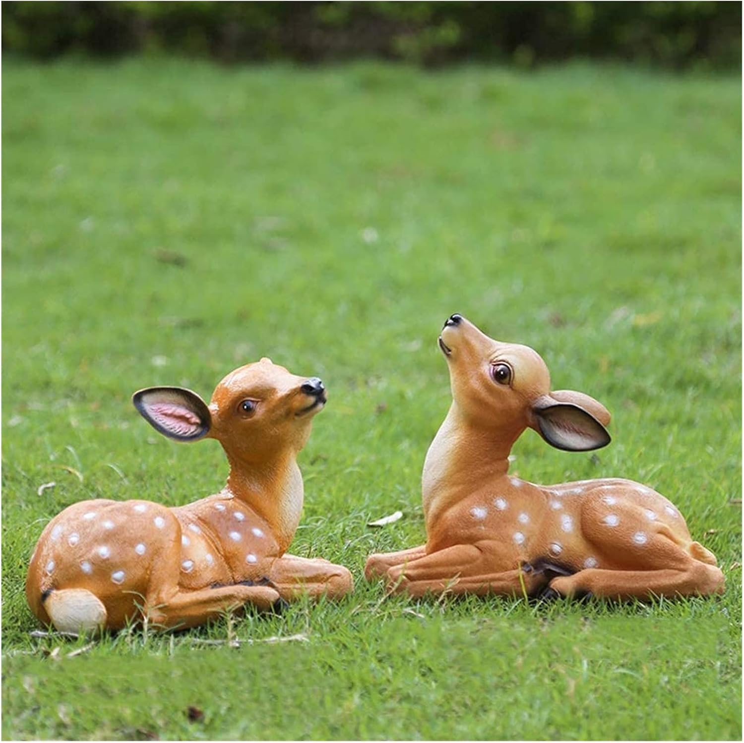 Garden Statues Laying Down Deer Statues, Bucking Lying