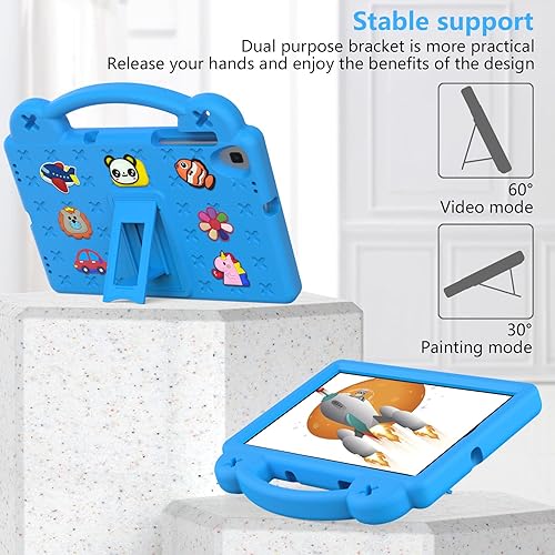 Miniatura 3 de Funda para niños para Lenovo Tab P11 Pro Gen 2Lenovo Pad Pro 2022 de 11.2 pulgadas, ligera, flexible a prueba de golpes, con mango plegable para Tab