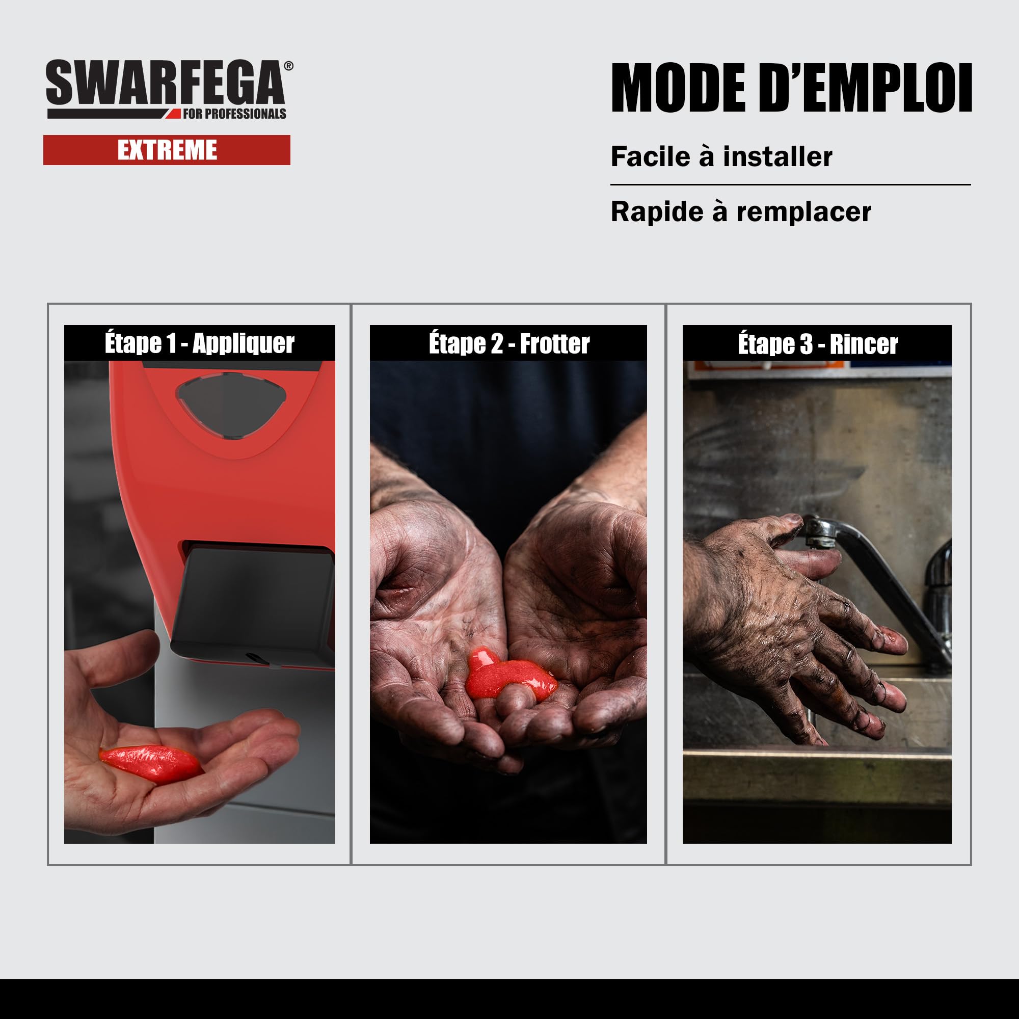 Swarfega Extreme – Nettoyant Mains Industriel – sans solvant – Recharge 4 L – Salissures très incrustées – Usage Professionnel