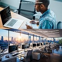 Vista 5 de 27 Pulgadas - Relación de Aspecto 16:9 - Filtro de Privacidad para Monitor de Pantalla Ancha de Computadora - Antirreflejos - Película Protectora