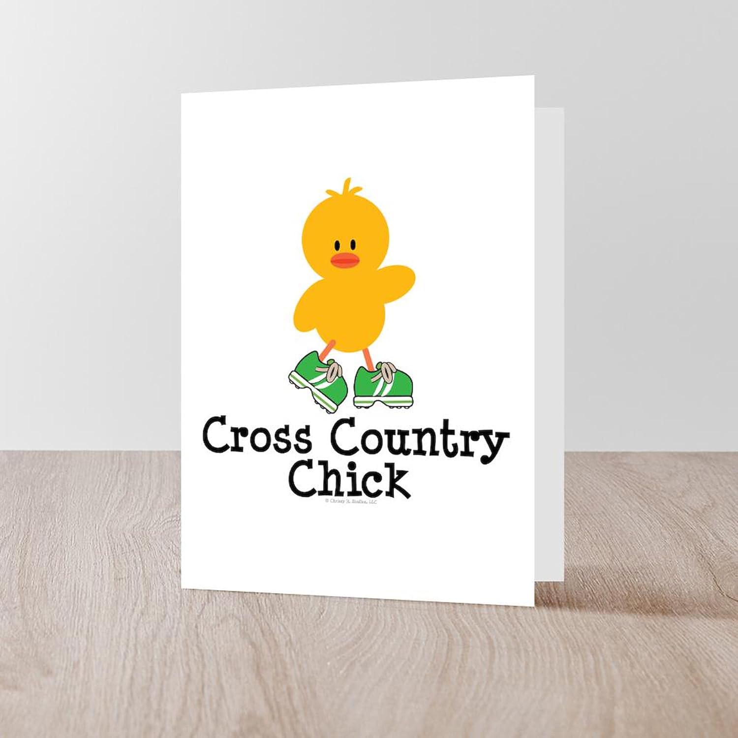 CafePress Cross Country Chick Greeting Card (20-pack), Note Card with Blank Inside, Birthday Card Matte
