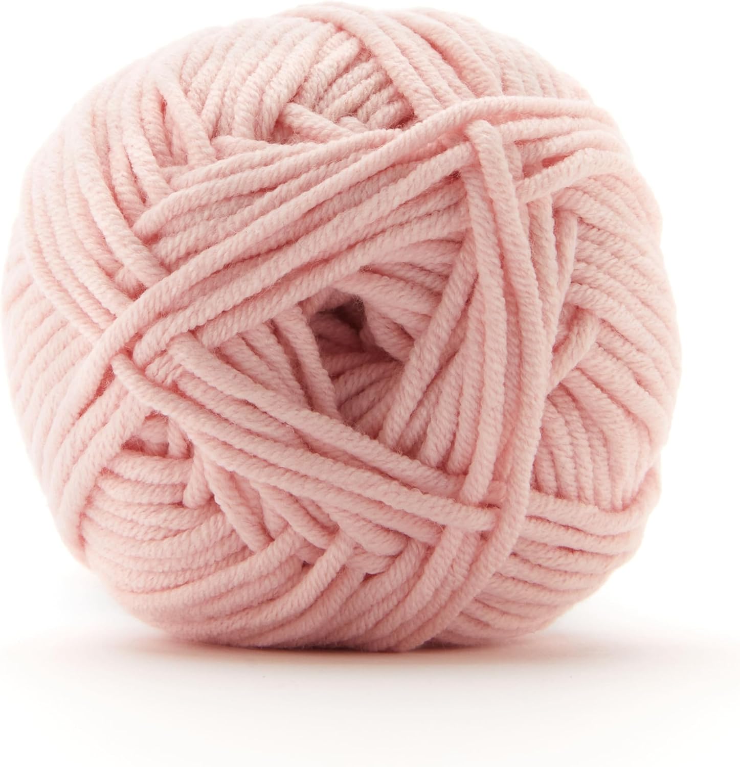 Loops & Threads Bulky Twist Solid Yarn - Yarn for Knitting, Crochet, Weaving, and Arts & Crafts - Pink, Cotton Blend, 3.5 oz