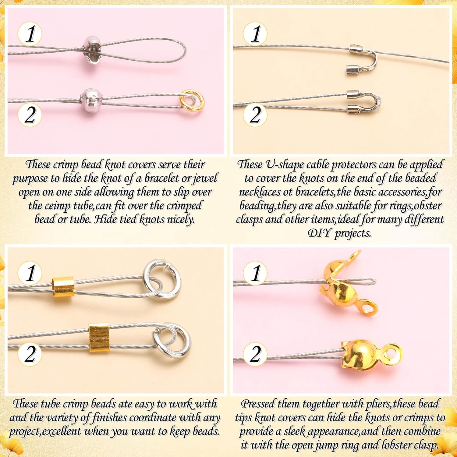 1200Pcs Crimp Beads Supplies for Jewelry Making, Kenya Ubuy