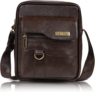 Veneer Synthetic Vegan Leather Classic Shoulder Office College Daytrip Crossbody Water Repellent Sling Bag for Men Price In India